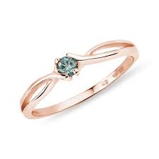 Lab grown diamond solitaire oval engagement ring in 14k rose gold (1 1/2 ct.) Blue Diamond Ring In Rose Gold Klenota