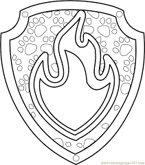 Paw patrol marshall puppy coloring page 8. Marshall Badge Coloring Page For Kids Free Paw Patrol Printable Coloring Pages Online For Kids Coloringpages101 Com Coloring Pages For Kids