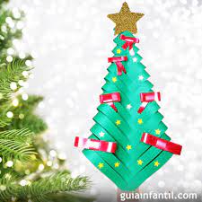 Arbol De Navidad Con Cartulina Manualidad Infantil