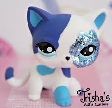 Littlest Pet Shop Custom Blue Glitter Shorthair Cat Available On Ebay Petshop Lps Littlest Pet Shop Lps Toys Custom Lps