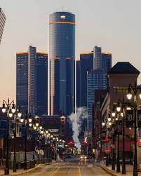 Withoutdetroit Su Instagram Dawn In Downtown Detroit And The Glow On The Rencen Imprtfromstgt Detroit City Detroit Skyline Michigan City