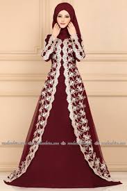 Moda Selvim Gold Detayli Tesettur Abiye Ygs6206 Bordo Moda Stilleri Musluman Elbisesi Basortusu Modasi