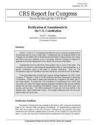 Ratification Of Amendments To The U S Constitution Everycrsreport Com