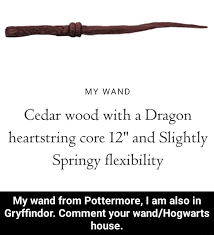 This curved harry potter bellatrix lestrange wand had dragon heartstring as its core. Cedar Wood With A Dragon Heartstring Core 12 And Slightly Springy Ï¬‚exibility My Wand From Pottermore I Am Also In Gryfï¬ndor Comment Your Wand Hogwarts House My Wand From Pottermore I Am