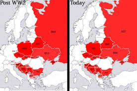 Native Slavs as a proportion of the whole population : rMapPorn