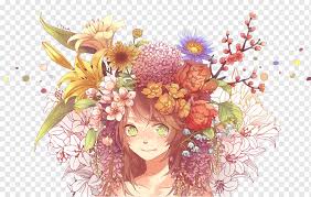 Cartoon gazania foliage illustration background. Anime News Network Manga Flower Flower Girl Flower Arranging Computer Wallpaper Flower Png Pngwing