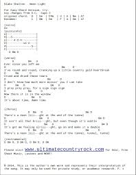 5 Blake Shelton Neon Light Bob Kingsley S Country Top 40 For The Week Of October 19th 2014 Download The Free Sheet Music Blake Shelton Country Rock