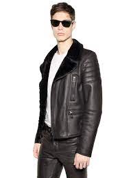 Belstaff Fraser Shearling Leather Biker Jacket In Black For Men Lyst