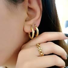 گوشواره حلقه ای طلا - گالری طلا لیلیوم