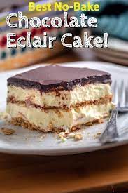No Bake Chocolate Eclair Cake With Easy Homemade Frosting Recipe Eclair Cake Recipes Eclairs Dessert Eclair Cake
