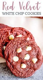 These Red Velvet Cookies Start With An All Purpose Baking Mix Bisquick Creating Incredibl Red Velvet Cookies Red Velvet Cookie Recipe Family Dessert Recipes