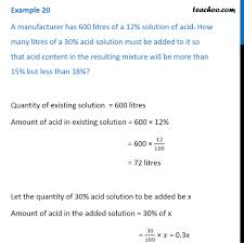 Market information and resumption of trading on monday, may 24, 2021. Example 20 A Manufacturer Has 600 Litres Of A 12 Acid