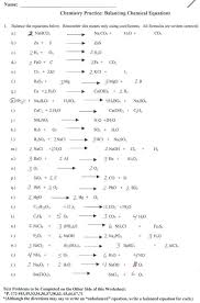 27 Balancing Chemical Equations Worksheet Balancing Worksheet 1 Chemical Equations Chemistry Chemical Equation Equations Chemistry Worksheets