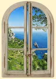 Trompe L Oeil Window Fenetre Sur Les Calanques By Bernard Scholl Arte Paesaggistica Murales Murale