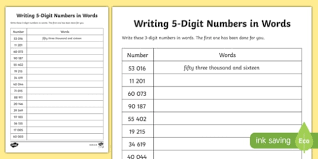 Find the most relevant results with searchandshopping.org. Place Value Writing 5 Digit Numbers In Words Worksheet Worksheet Scottish