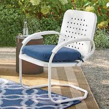 Retro Squares Metal Spring Chair Grandin Road In 2020 Metal Outdoor Chairs Metal Outdoor Furniture Outdoor Furniture Collections