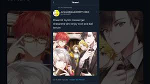 40,132 visitors' top results created may 2021. Thread Of Mystic Messenger Characters Who Enjoy Cbt Youtube