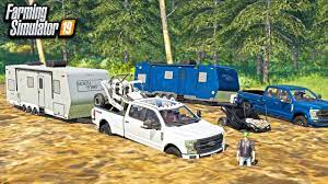 Camping is an outdoor activity involving overnight stays away from home in a shelter, such as a tent or a recreational vehicle. Luxury Camping Mudding New Ford Tremor Stuck In Mud Roleplay Farming Simulator 2019 Youtube