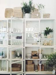It Just Feels Natural To Display Your Kitchen Items In This White Glass Cabinet Sorted By Category It Doesn T Look Cluttered Home Home Decor Interior