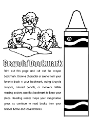 Bookmark coloring page from books category. Crayon Bookmark Coloring Page Crayola Com