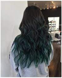 10 Balayage Color Ideas You Need To Try This Fall Emerald Green Hair Balayage Emeraldgreenhairbalayage Br In 2021 Hair Color For Black Hair Hair Styles Green Hair