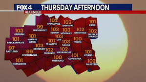 Dallas weather: Triple-digit heat index before storms hit North Texas this weekend