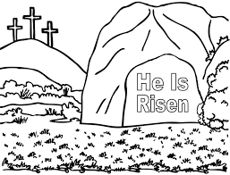 This free empty tomb coloring page shows mary standing beside the cave. Jesus Empty Tomb Coloring Pages Coloring Home