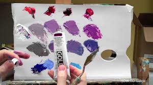 To do this, you must do the following: How To Mix Acrylic Paint To Get Purple Color Colour Mixing Youtube