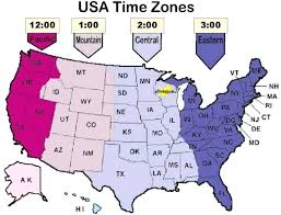 Map Of Usa With Time Zone Arabent Me
