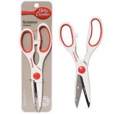 Betty Crocker Scissors Kitchen Shears By Bradshaw 1 99 Stainless Steel Blades With Soft Grip Handles White Kitchen Scissors Kitchen Shears Betty Crocker