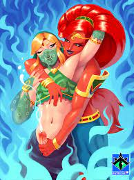 Urbosa x Link by bluewizardart 