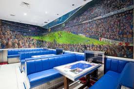 Chris Rutterford S Ibrox Stadium Rangers Football Mural On Permanent Display At The Bristol Bar In Glasgow Photo Courtesy Of Mairi Semple Rangers Football Bristol Bar Ranger