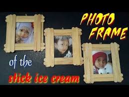 Cara Mudah Membuat Bingkai Foto Dari Stik Es Krim Youtube Bingkai Foto Bingkai Es Krim