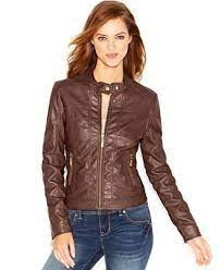 Jou Jou Faux Leather Moto Jacket Coats Women Macy S Leather Jacket Leather Jackets Women Faux Leather Jacket Women