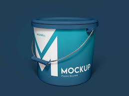 With A Few Clicks You 8217 Ll Be Able To Share Your Designs From A Front And A Perspective View Both O Free Packaging Mockup Plastic Buckets Branding Design