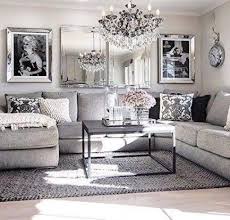 Grey, so easy to live with, but so not boring. Living Room Black Silver Mirror 56 Ideas Glam Living Room Living Room Grey Living Decor