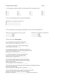 In this problem, you asked about the frequency of one specific offspring, aabbccdd. Simple Genetics Practice Problems