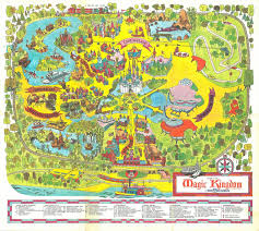 Magic Kingdom Opening Day Park Map 1971 Disney World Map Retro Disney Disney Map