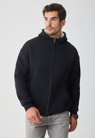 Pier One FLEECE LINED ZIP HOODIE - Zip-up sweatshirt - black - Zalando.co.uk