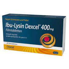 Ibu Lysin Dexcel 400 Mg Film Coated Tablets 20 Adekad
