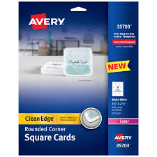 Brother creative center offers free, printable templates for cards & invitations. Avery Square Cards With Rounded Edges 180 Cards Laser 35702 Avery Com
