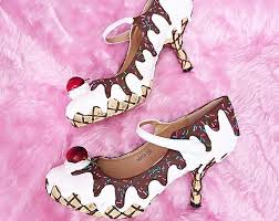 Custom Made Red Velvet Cake Shoeswomen S High Heels Etsy Mid Heel Shoes Heels How To Make Shoes