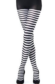 Black And White Striped Tights Outfit Collant Righe Orizzontali Bicolore Striped Tights Tights Horizontal Stripes