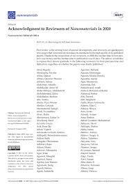 We did not find results for: Pdf Acknowledgment To Reviewers Of Nanomaterials In 2020
