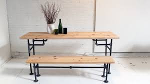 To make metal pipe legs for table. Homemade Modern Episode 3 Diy Wood Iron Table Youtube