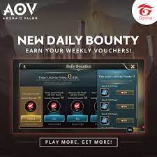 You have successfully generated gems. Garena Aov You Heard It Right Get Vouchers Just By Playing The Game The New Daily Bounty System Rewards You For Playing Aov Use These Vouchers To Get The Skins You Ve