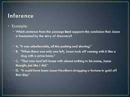 Which inference is best supported by the passage? Nine Weeks Test 2 Review Ppt Video Online Download