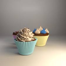 3 Cupcakes 3d Models Cupcakes Models Cupcakes Chocolate Cake Chocolate