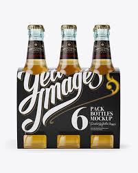 White Paper 6 Pack Beer Bottle Carrier Mockup Front View In Bottle Mockups On Yellow Images Object Mockups Beer Bottle Carrier Bottle Carrier Amber Bottles
