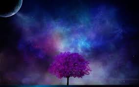 Purple Tree Blue Moon Fantasy Wallpaper Hd Download Moon Stars Art Tree Wallpaper Iphone Purple Wallpaper Iphone
